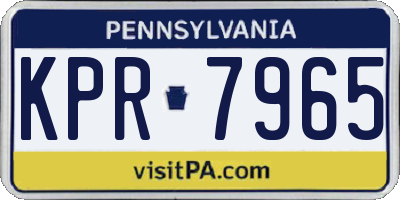 PA license plate KPR7965