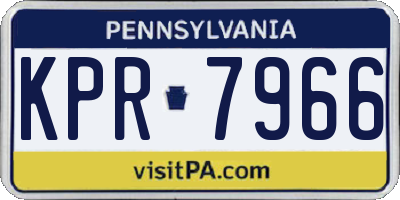 PA license plate KPR7966