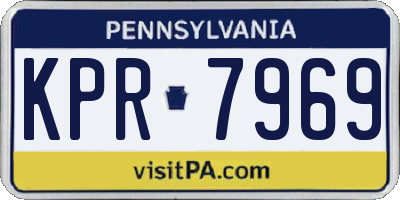 PA license plate KPR7969