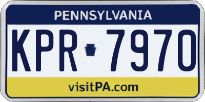 PA license plate KPR7970