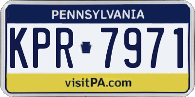 PA license plate KPR7971