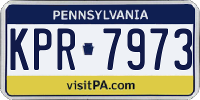 PA license plate KPR7973