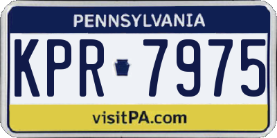 PA license plate KPR7975