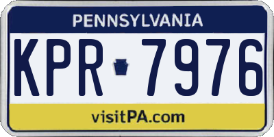 PA license plate KPR7976