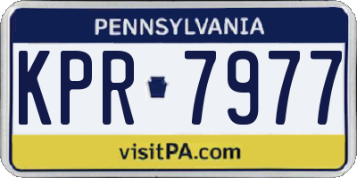 PA license plate KPR7977