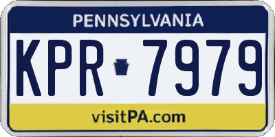 PA license plate KPR7979