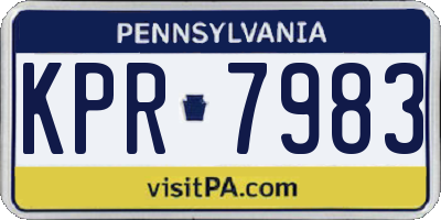 PA license plate KPR7983