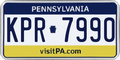 PA license plate KPR7990