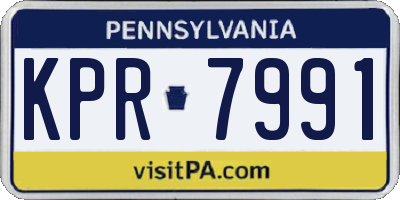 PA license plate KPR7991