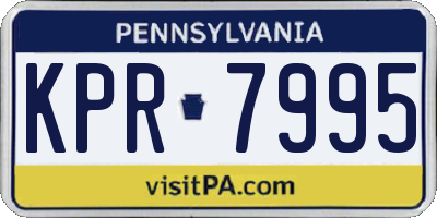 PA license plate KPR7995