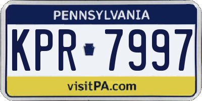 PA license plate KPR7997