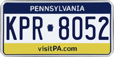 PA license plate KPR8052