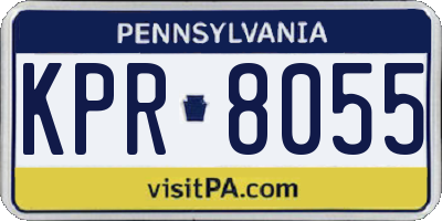 PA license plate KPR8055