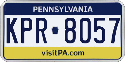 PA license plate KPR8057