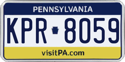 PA license plate KPR8059