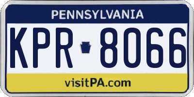 PA license plate KPR8066