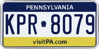 PA license plate KPR8079