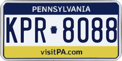 PA license plate KPR8088