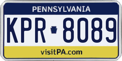 PA license plate KPR8089