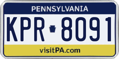 PA license plate KPR8091