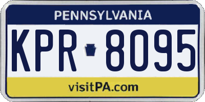 PA license plate KPR8095