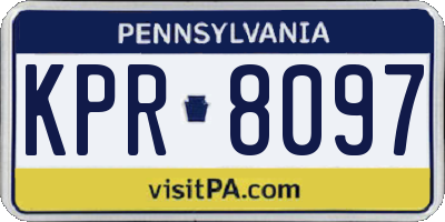 PA license plate KPR8097