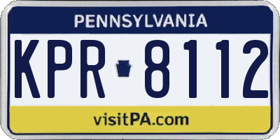 PA license plate KPR8112