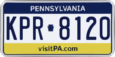 PA license plate KPR8120