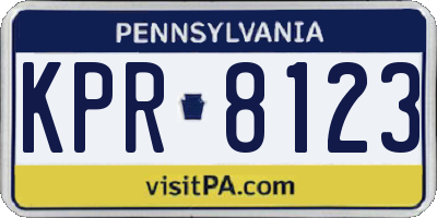 PA license plate KPR8123
