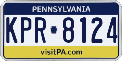 PA license plate KPR8124