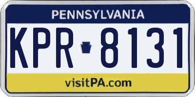 PA license plate KPR8131
