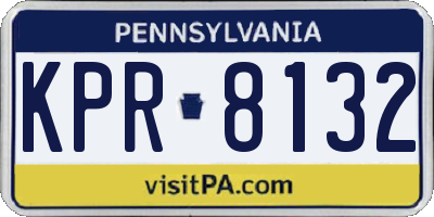 PA license plate KPR8132