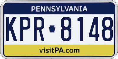 PA license plate KPR8148