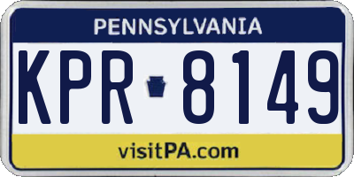 PA license plate KPR8149