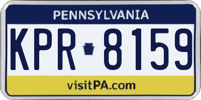 PA license plate KPR8159