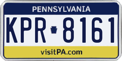PA license plate KPR8161
