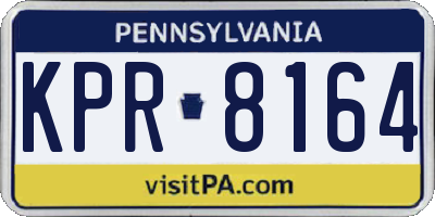 PA license plate KPR8164