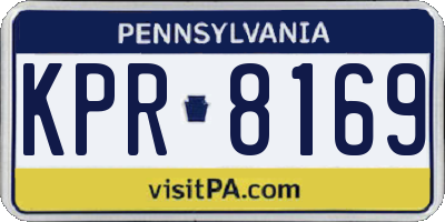 PA license plate KPR8169