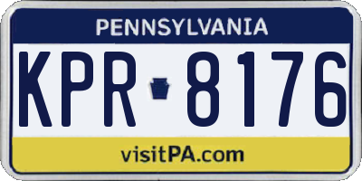 PA license plate KPR8176