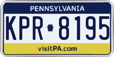 PA license plate KPR8195