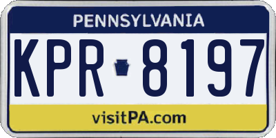 PA license plate KPR8197