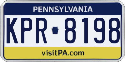 PA license plate KPR8198