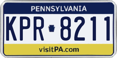 PA license plate KPR8211