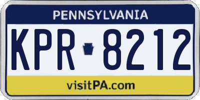PA license plate KPR8212