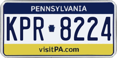 PA license plate KPR8224