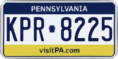 PA license plate KPR8225