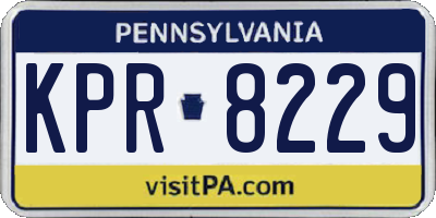 PA license plate KPR8229