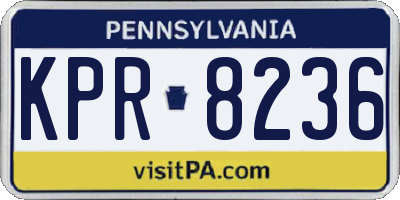 PA license plate KPR8236