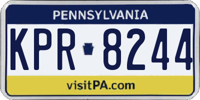 PA license plate KPR8244
