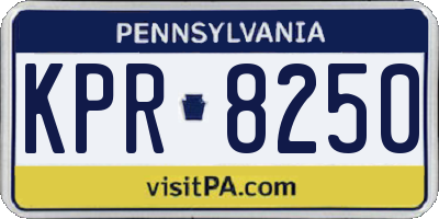 PA license plate KPR8250
